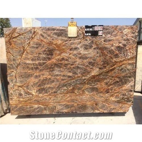 Rainforest Brown Marble Tiles & Slabs