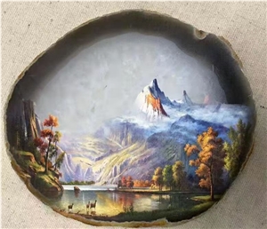 Agate Painting Home Decoration Items