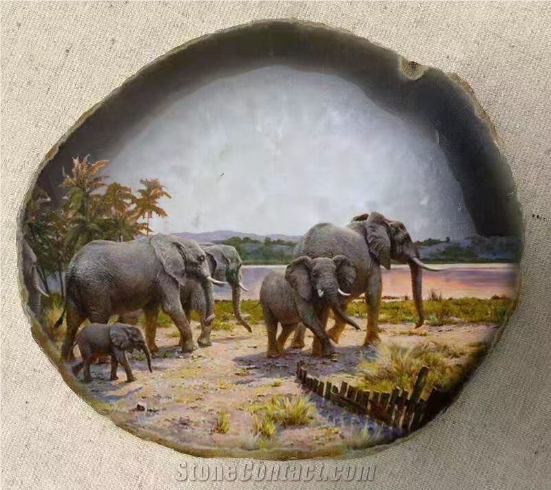 Agate Painting Home Decoration Items