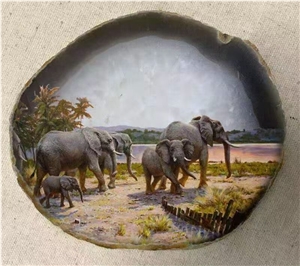 Agate Painting Home Decoration Items