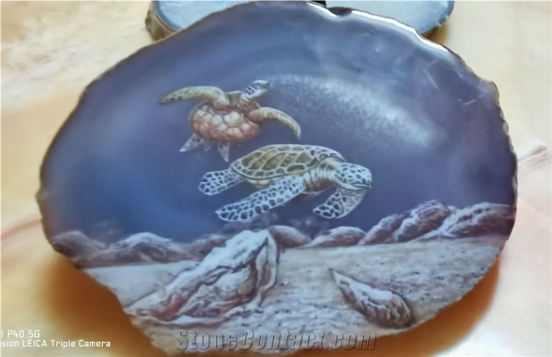 Agate Painting Home Decoration Items