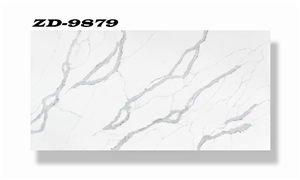 Artificial Calacatta Quartz Stone Slab Jumbo Size Good