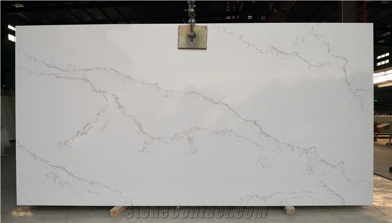 Beautiful Calacatta Vein Quartz Stone Slabs