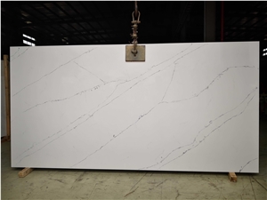 Calacatta Laza Quartz Stone Slab By  AMG