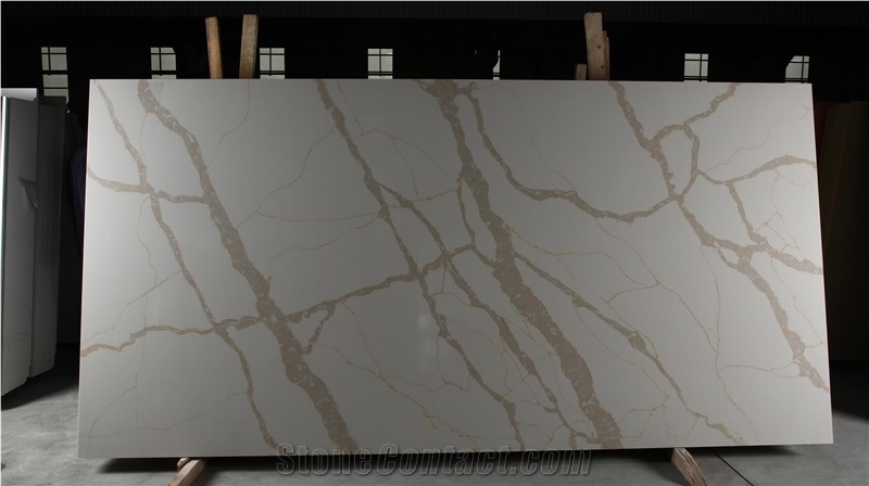 Calacatta Quartz Slab  Golden Vein Standard Size