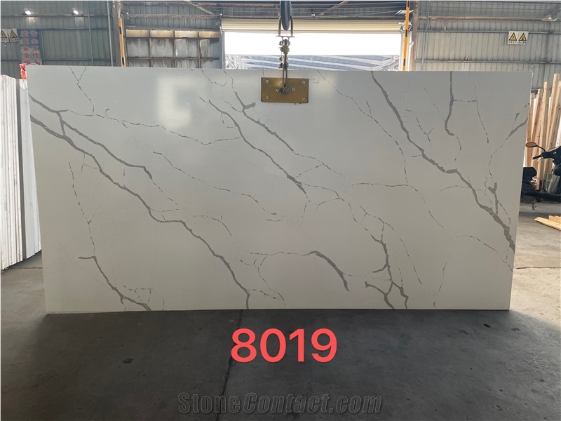 Cararra Quartz Slab 3200*1600*20 Mm Polished