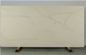 Cararra Quartz Stone With Pure Beige Background