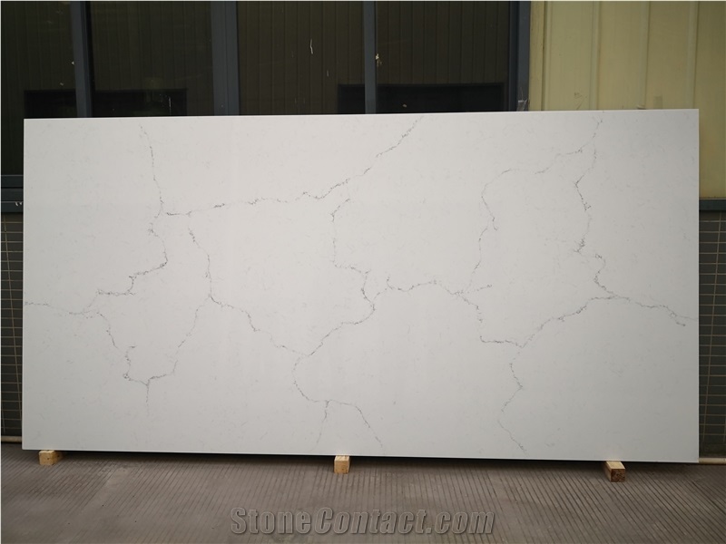 New Calacatta Snow Looks Quartz Stone Slab