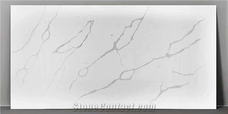 New Texture Shining Calacatta Quartz Slabs Z-8933