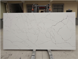 Popular Design Calacatta Quartz Slab Quartz Tile