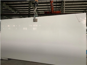 Pure White Quartz Stone Slab With 40-70 Grain