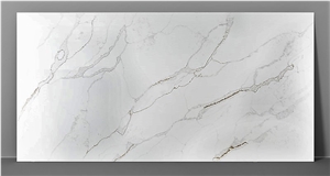 Shining And Glossy Calacatta Quartz Slabs 2023 Z-9072