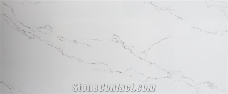 White Calacatta  Quartz Slabs With Modern Aesthetic