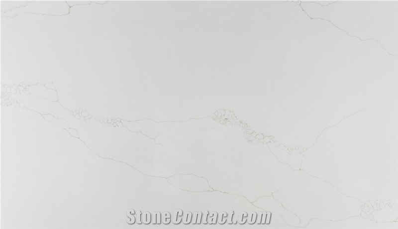 White Calacatta  Quartz Slabs With Modern Aesthetic