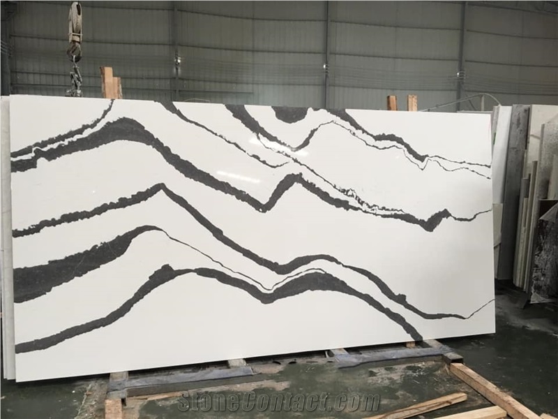 Zebra Calacatta Quartz Stone Slabs