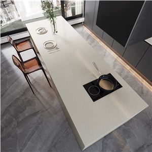 OPPEIN Beige Color Modern Quartz Slabs