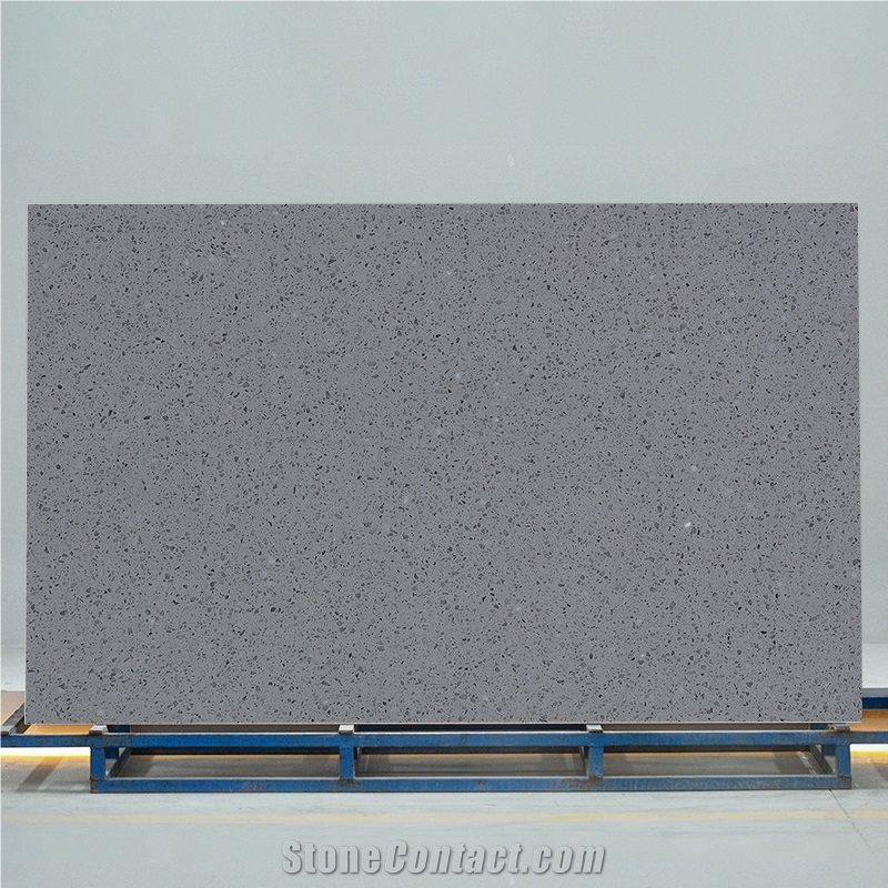 OPPEIN Grey Gloss Artificial Quartz Slabs