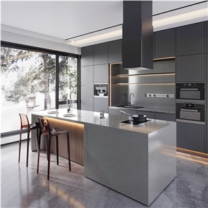 OPPEIN Grey Gloss Artificial Quartz Slabs