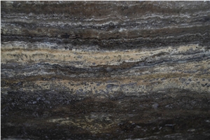 Dark Titanium Silver Travertine Slabs, Tiles