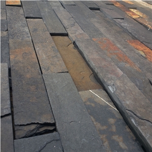 Pizarra Natural Negro Veta- Black Slate Wall Panels