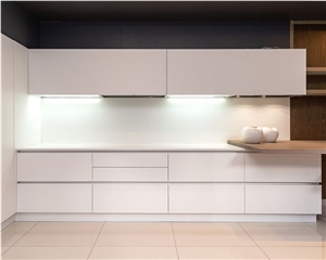 Caesarstone Snow White Quartz Stone Kitchen Countertop
