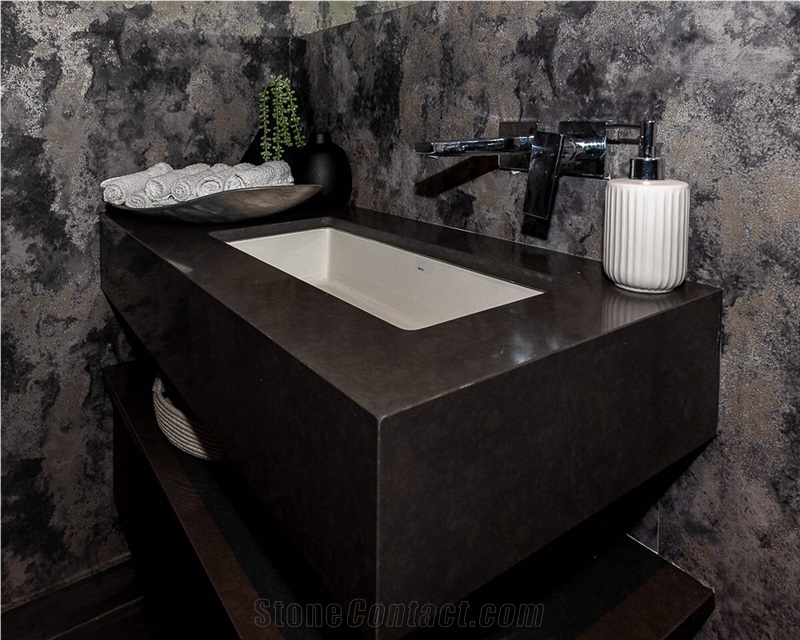 Vicostone Satinet (BS124) Quartz Stone Vanity Top