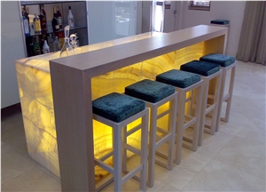 Translucent Onyx Commercial Bar Tops