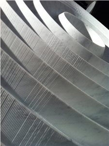 White Carrara Marble Abstract Sculpture
