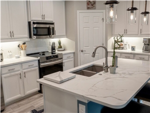 Calacatta Quartz Kitchen Countertops