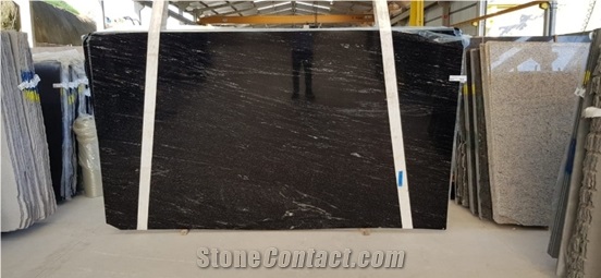 Black Myst Granite Slabs, Black Stripe Granite