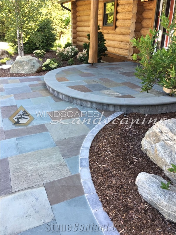 Bluestone Patio Pavers With Bluestone Coping