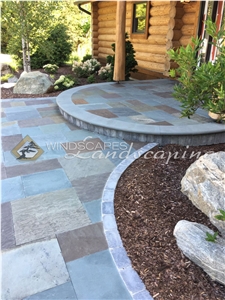 Bluestone Patio Pavers With Bluestone Coping