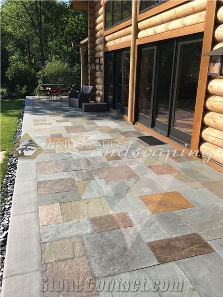 Bluestone Patio Pavers With Bluestone Coping