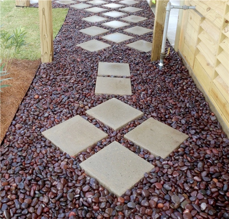 Red Polished Pebbles