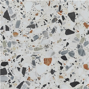 Brush Terrazzo Grande Grey Multicoloured Tiles 300X600mm