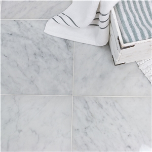 Carrara Bianco Marble Honed Tiles 305X305x10mm
