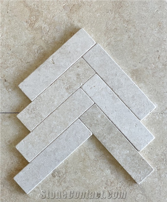 Casablanca Marfil Limestone Tumbled 75X305x15mm