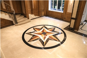 Marble Inlay Waterjet Medallions