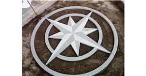 Diorite Di Traversella Compass Rosette Paving Set