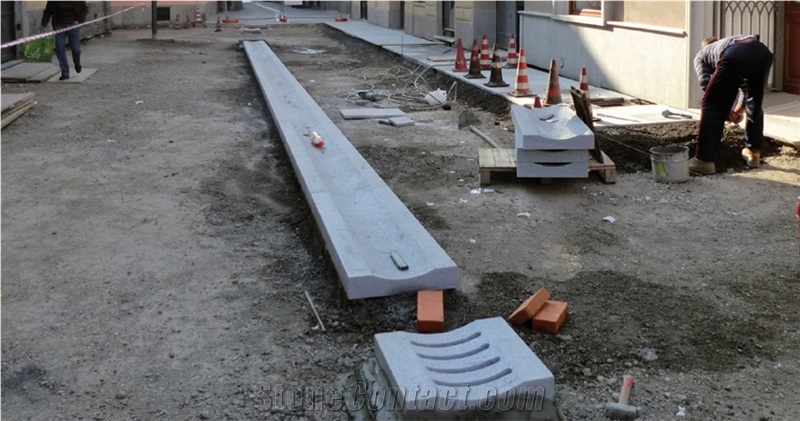 Diorite Di Traversella Rainwater Drain, Street Gutter