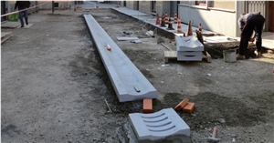 Diorite Di Traversella Rainwater Drain, Street Gutter