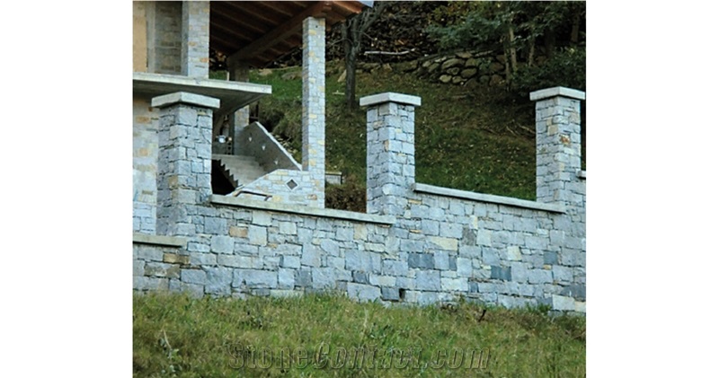 Light Diorite Di Traversella Building Stone, Dry Wall Stone
