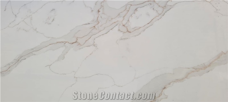 Calacatta Gold Extra Quartz Kitchen Countertop