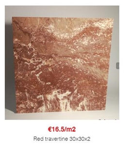 Travertino Rojo- Red Travertine Tiles In Stock