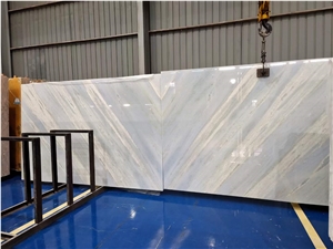 Ice Blue Lagoon Crystal Blue Marble Slabs And Tiles