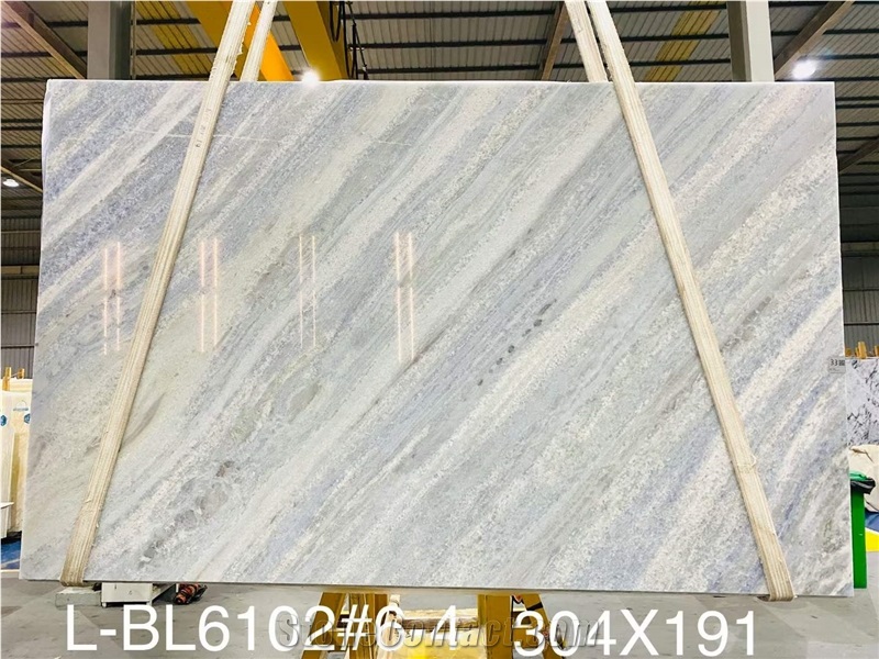 Ice Blue Lagoon Crystal Blue Marble Slabs And Tiles