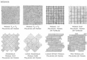 Bianco Carrara Marble Mosaic Tiles