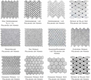 Bianco Carrara Marble Mosaic Tiles