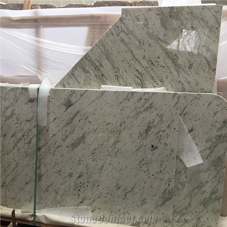 Brazil Stone White Rose Granite L Shape Kitchen Countertop