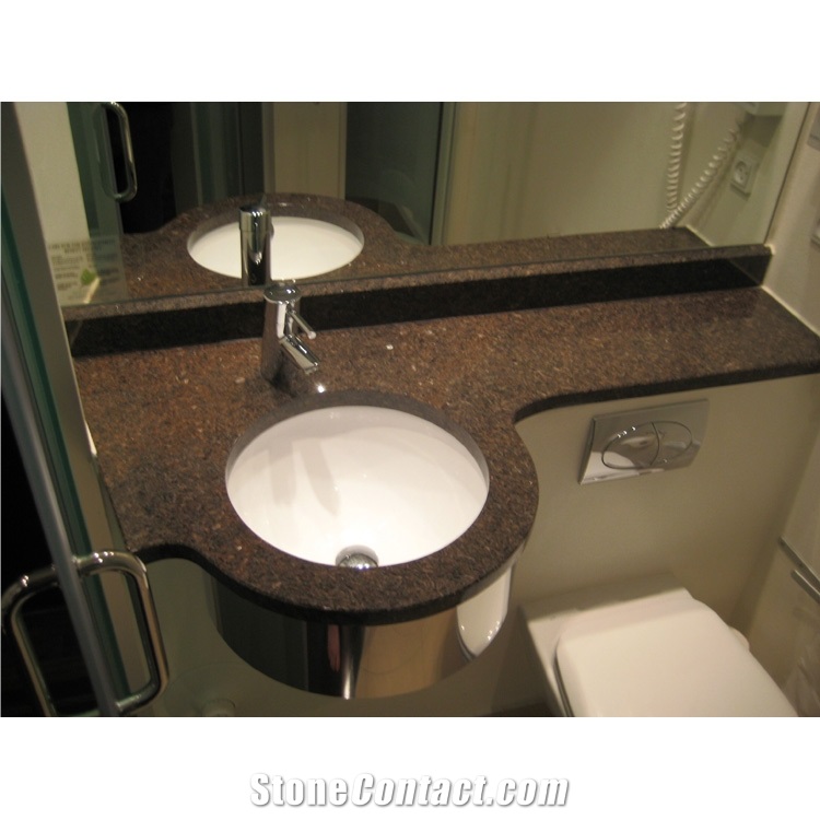 Brown Cafe Imperial Stone Imperial Coffee Granit Vanity Tops
